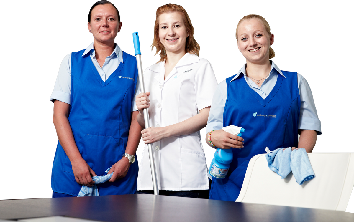 Drei Mitarbeiterinnen – Professionelles Reinigungsteam